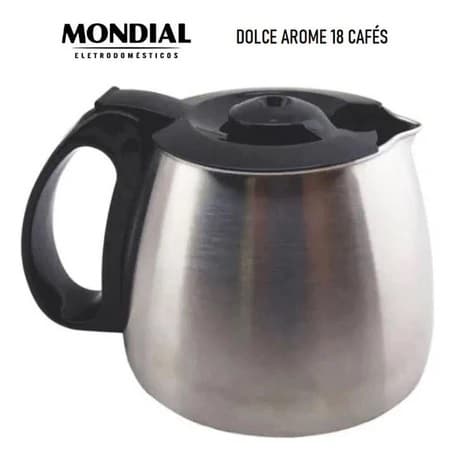 JARRA EM  INOX PARA CAFETEIRA  MONDIAL DOLCE AROME 18 CAFÉS