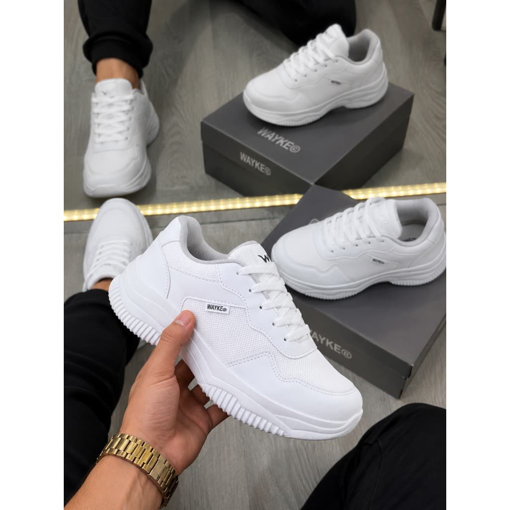 Tenis Feminino Plataforma Wayke Novo Confortável Lançamento Casual e Esportivo Academia Treino