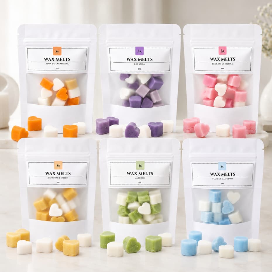 Pastilhas Aromáticas Wax Melt 30g Para Difusor Formato Coração Aromatizador Elétrico