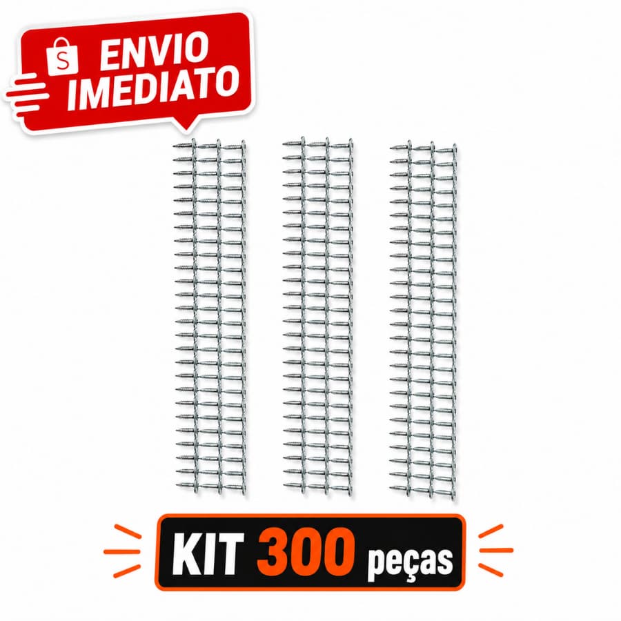 KIT 300 Parafusos Forro PVC Ponta Agulha Flangeado Gazzopar 3 Bitolas Zincado Autoperfurante Phillips