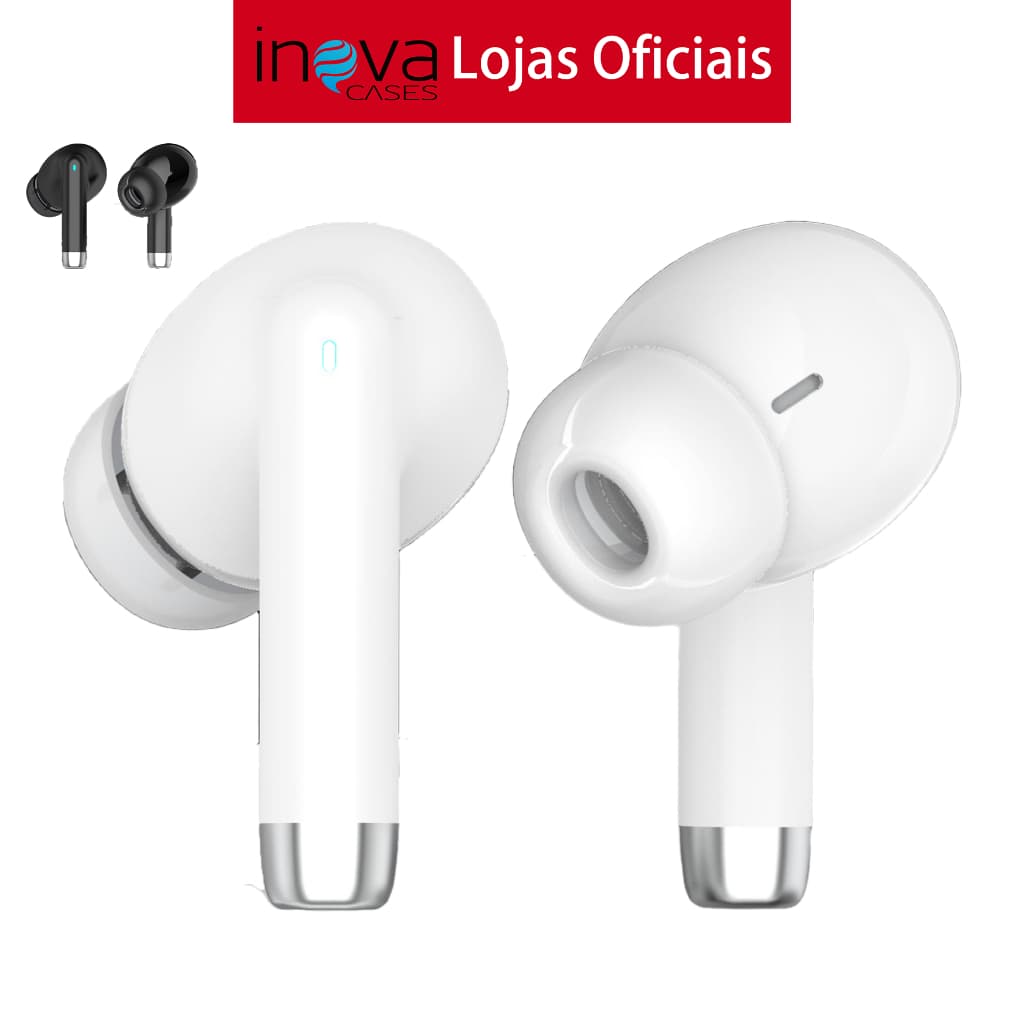 Inova Fone De Ouvido Sem Fio pro4 Com Bluetooth 5.3 TWS touch Aeroporto Esportivo Com Microfone Longa Duração De Bateria