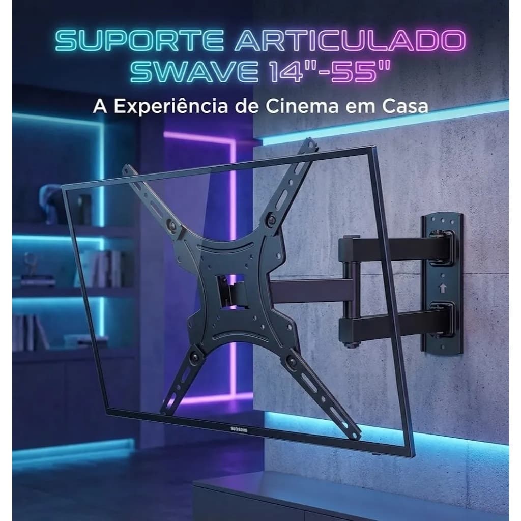 Suporte Para Tv Tri-articulado Lcd Led Plasma 3d 20 A 50 Pol ART 50 TRI