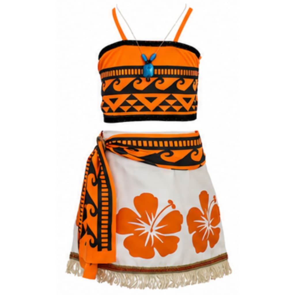 Fantasia Moana Infantil Luxo Vestido Princesa Premium Confortável Festa Aniversário Fantasia Temática