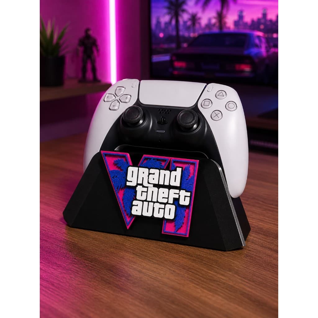Suporte para Controle PS5 GTA VI Decorativo Impresso em 3D