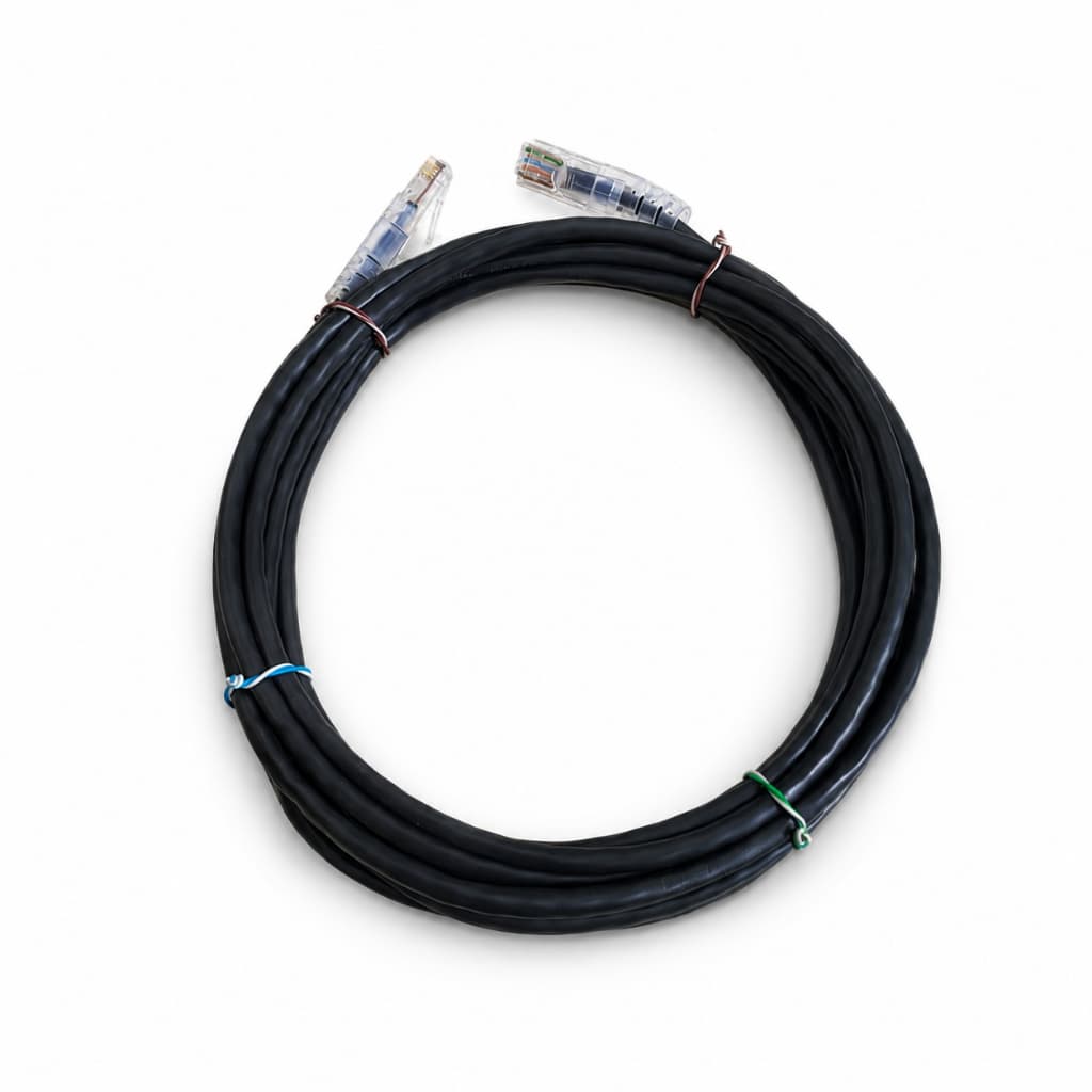 Cabo De Rede Preto RJ45 Patch Cord Cat5e Tamanhos variados 2m 4m 5m 10m 15m 20m 30m