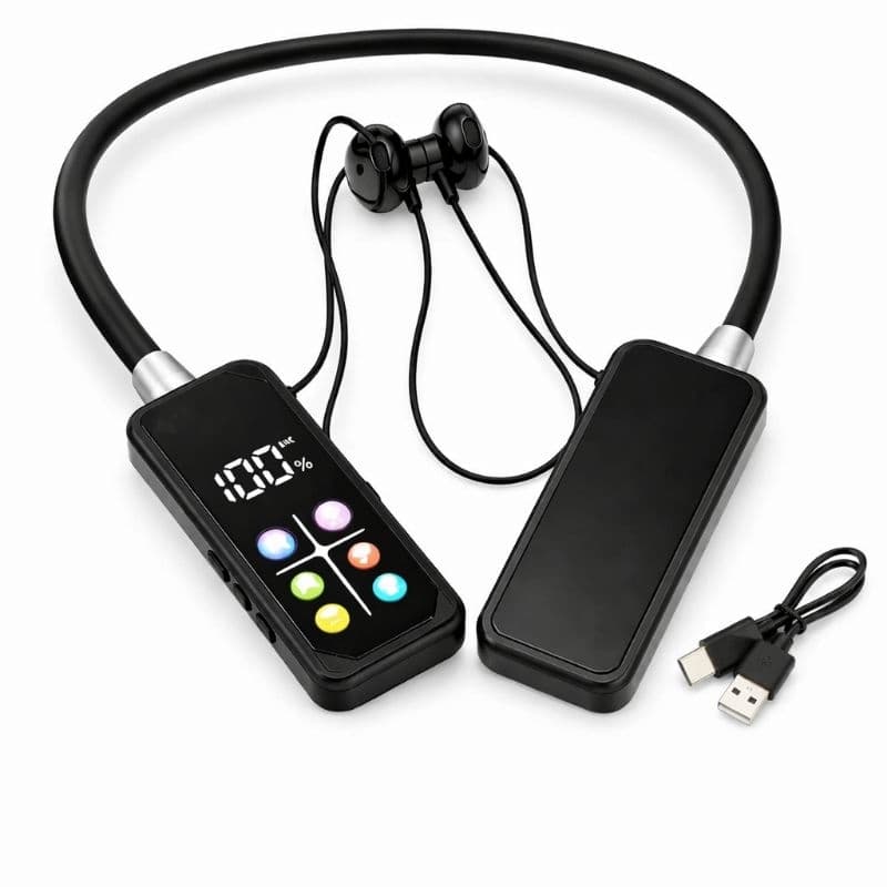 Fone Bluetooth Esportivo Magnético Sem Fio Com Microfone Entrada TF Até 32GB Academia Corrida