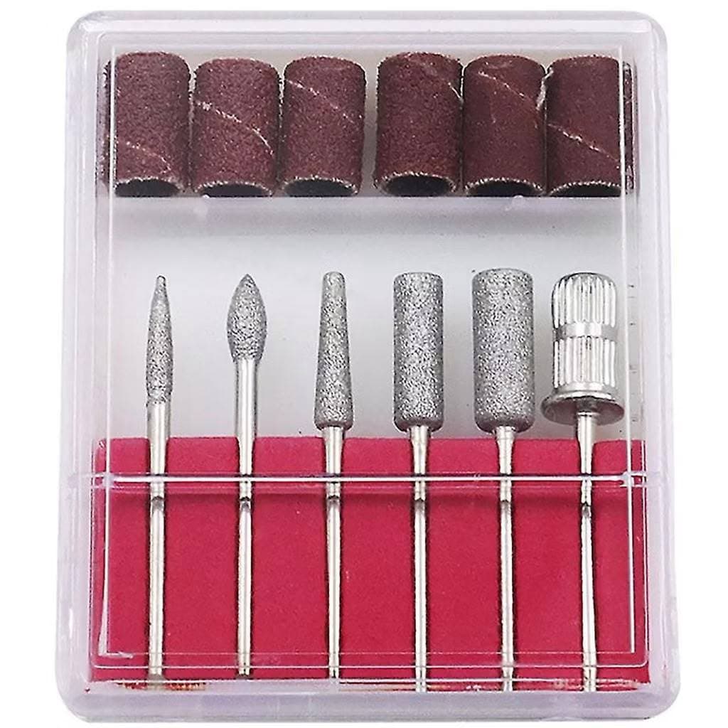 Kit 6 Brocas Lixa Elétrica Lixadeiras Unhas Manicure Com 6 Refis de Lixas