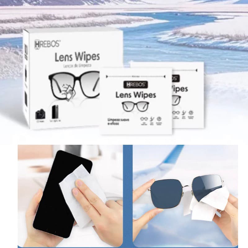 Lenços De Limpeza Wipes Para Óculos , Tablet , Smartphones, Câmera, Smartwatch. Contém 50 Unidades Ou 100 Unidades