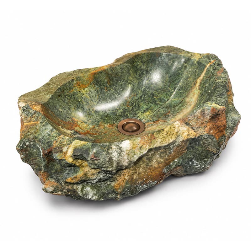 Cuba Pia de Apoio Sobrepor Pedra 29cm Banheiro Lavabo Arte Pedra