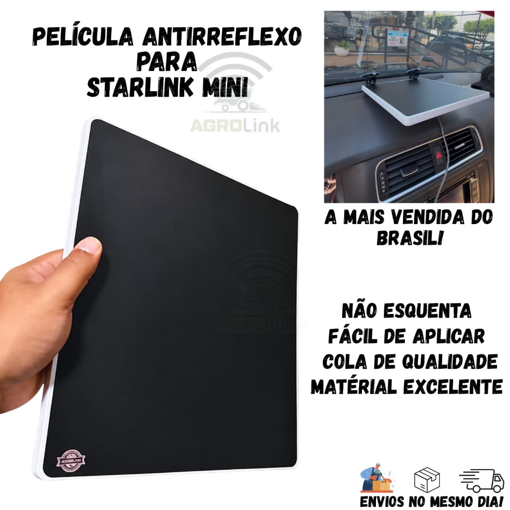 Película Adesiva Premium UV Para Starlink Mini Antirreflexo - Envio Full