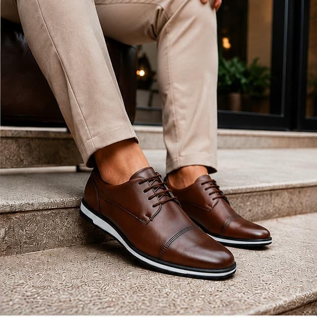 Sapato Social Masculino Confortável Oxford Executivo Casual Alta Qualidade Premium