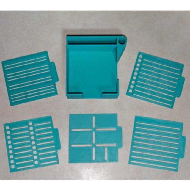 Porta Post-it com Kit de Estênceis Reutilizáveis | Organizador de Mesa para Anotações e Bullet Journal