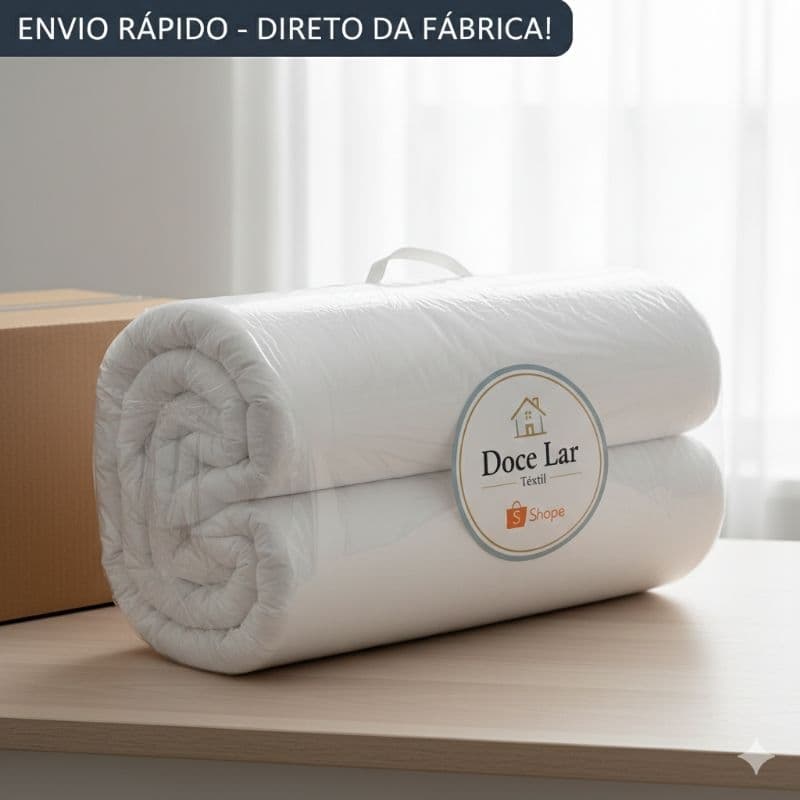 Travesseiro Pluma de Ganso Antialérgico Luxo Toque Macio Fibra Silicone Pelucia Artificial