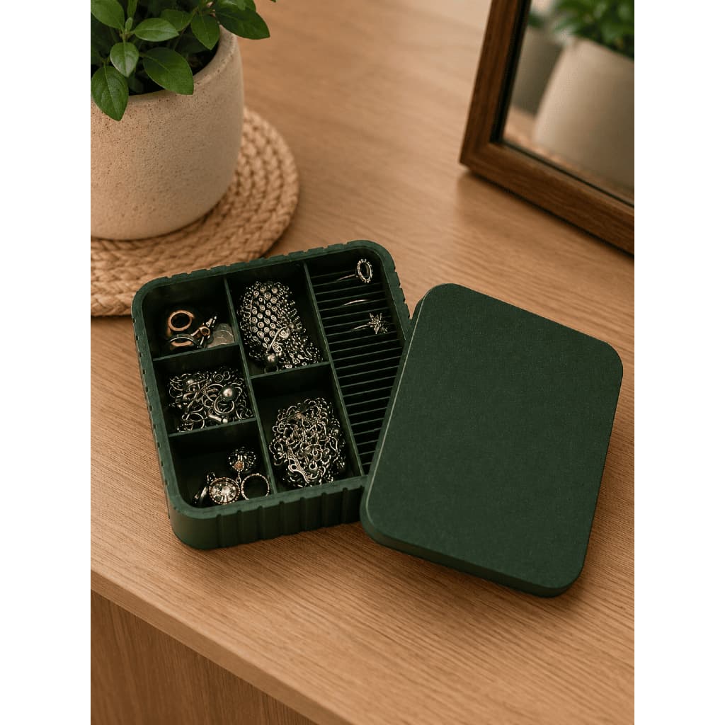 Porta Joias e Anéis com Tampa | Organizador Multi Compartimentos