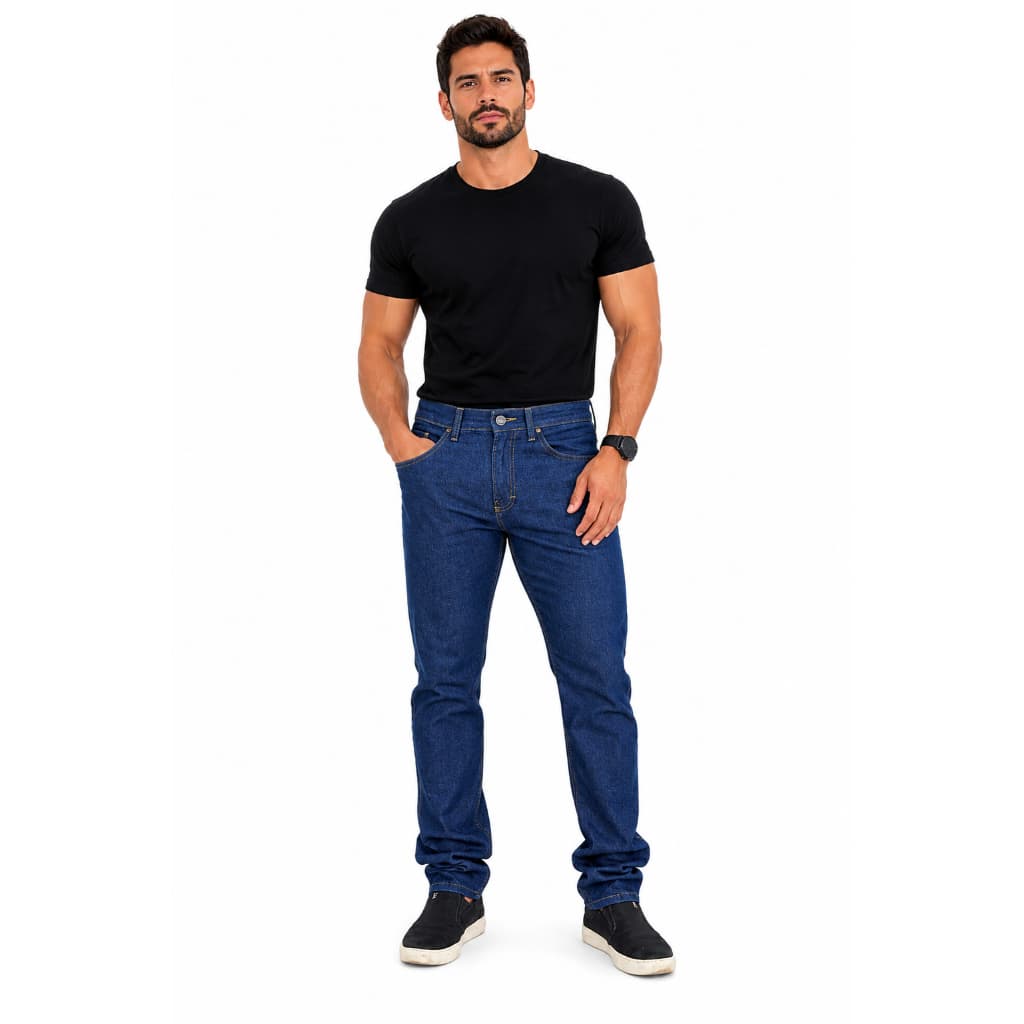 Calça Masculina Jeans Tradicional Premium Promoção Barata Trabalho Resistente