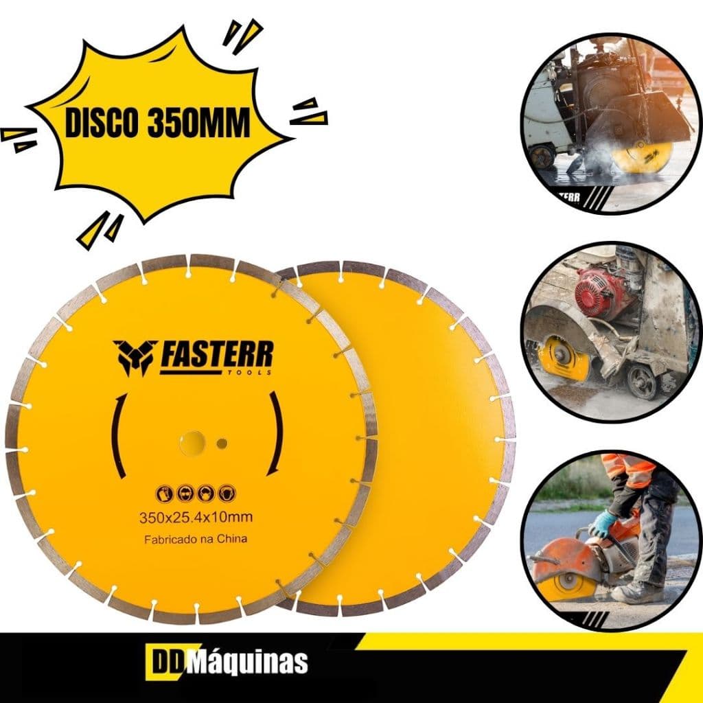 Disco Segmentado 350mm Corte Seco Profissional / Concreto Asfalto Pedra -Fasterr