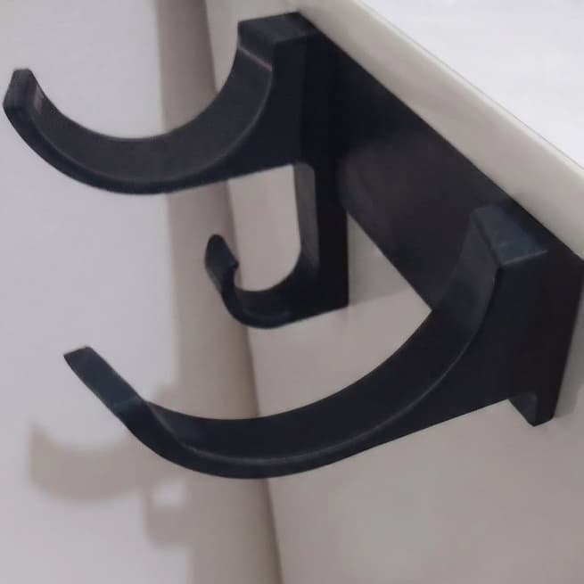 Suporte para Secador de Cabelo em PLA | Sem Furar a Parede | Com Fita Dupla Face | Fácil Instalação