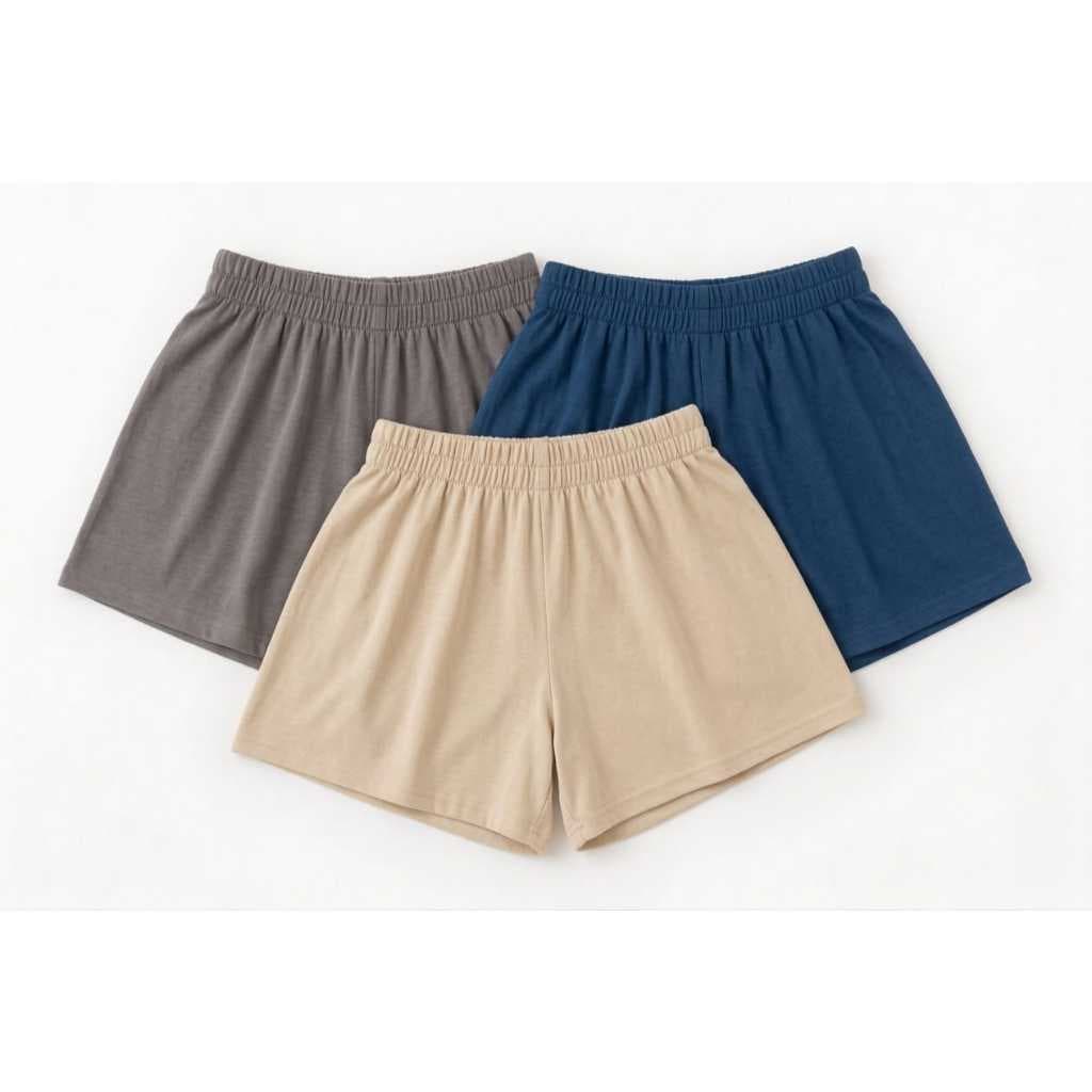 Kit 3 Shortinhos - Short bermuda Feminino Infantil e Juvenil Viscolycra algodão