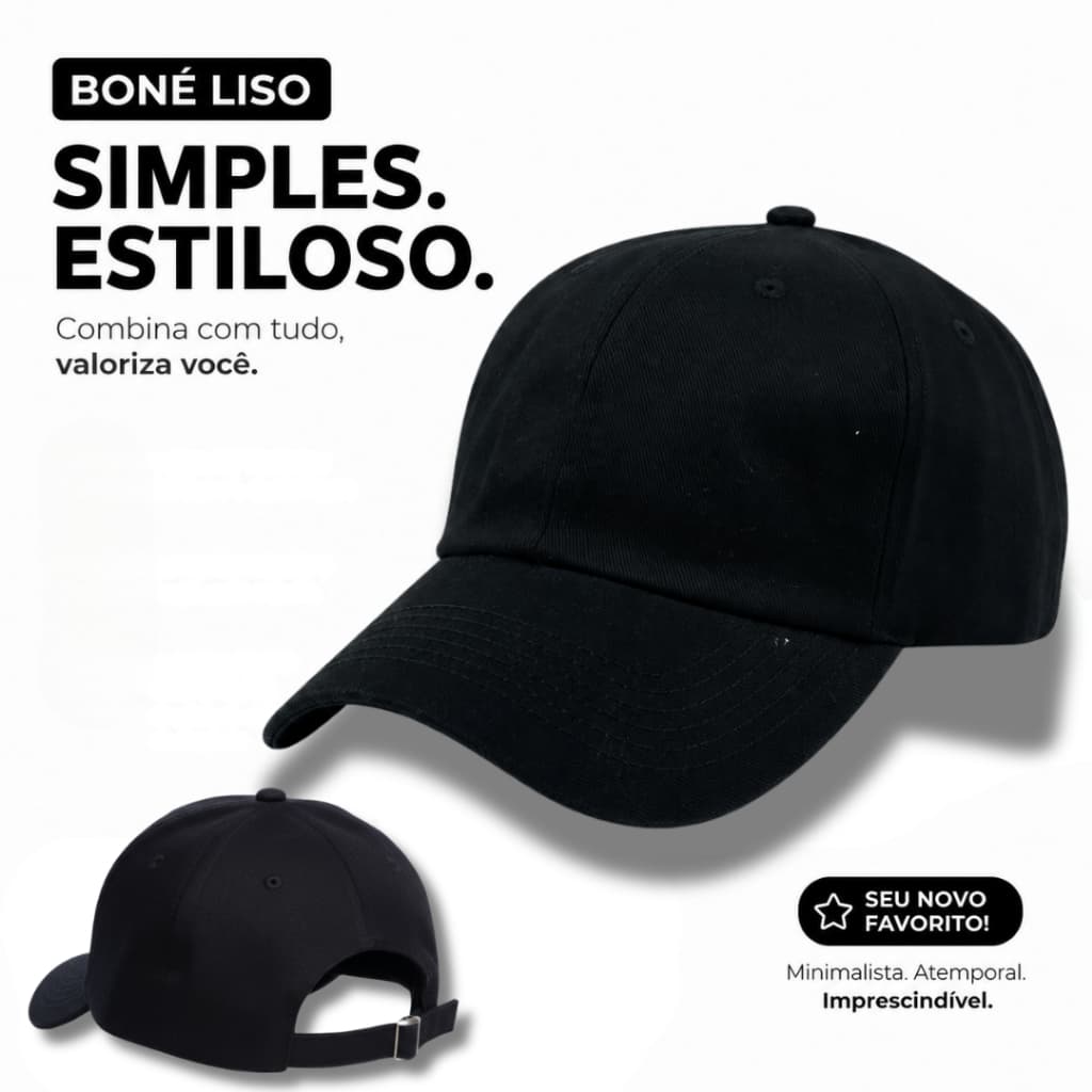 Boné Liso Aba Curva Ajustável Unissex Tecido Premium Casual Masculino Feminino Dad Hat Alta Qualidade