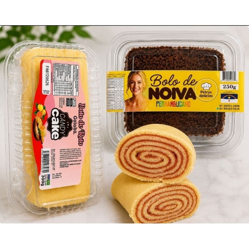 Casadinha Pernambucana – Bolo de Rolo 300g + Bolo de Noiva 250g