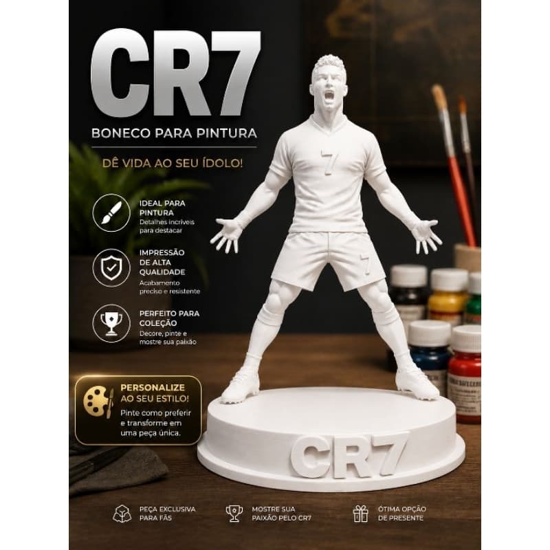 Boneco CR7 Para Pintura / impressão 3D