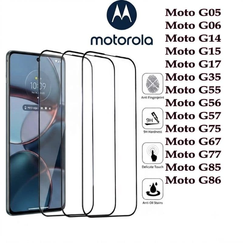 Motorola Pelicula Protetora para MotoG05, G06, G14, G15, G17, G35, G55, G56,G57, AntiManchas