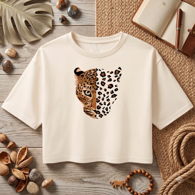 Cropped Oversized Feminino Estampa Onça Tendencia Qualidade Estampado  ENVIO IMEDIADO!!!