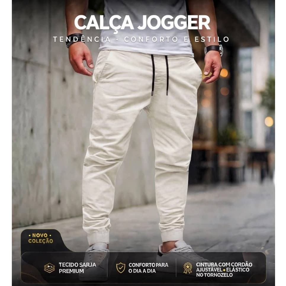 Calça Jogger Off White Premium em Promoção Calça Masculina Adulto Calça Moderna