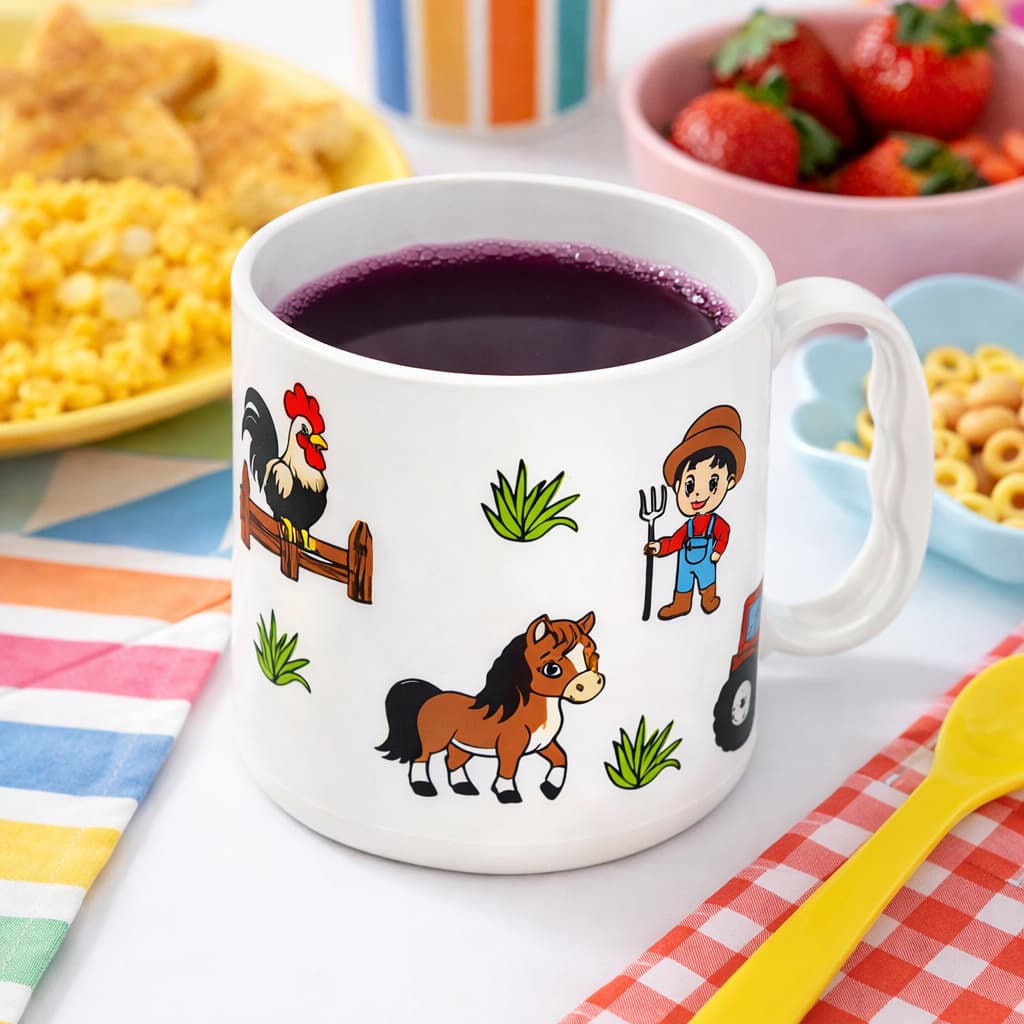 300 Canecas Plástico 450ml Fazendinha Kit Festa Infantil Decoração Lembrancinhas Temáticas Divertido