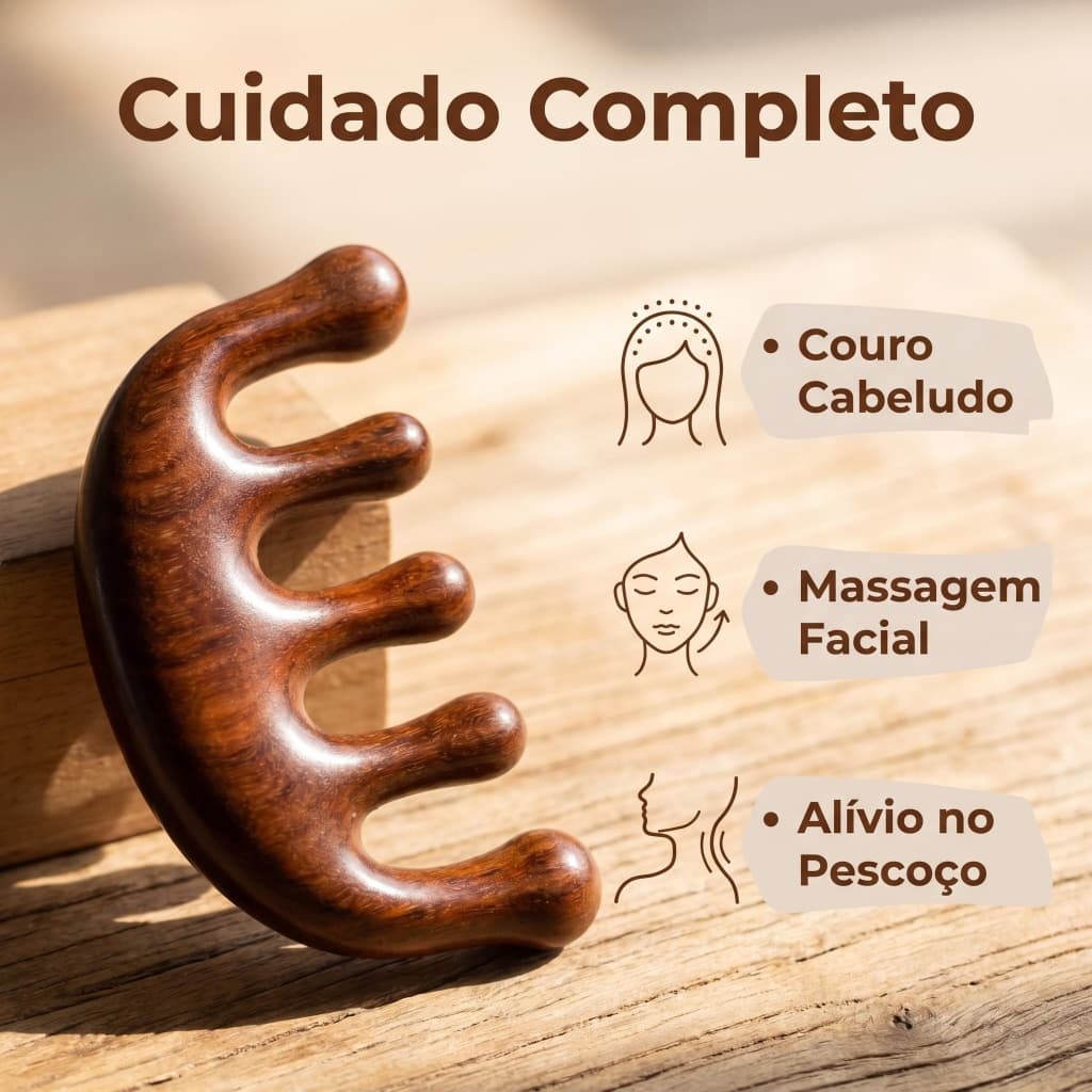 Pente de Madeira Presente Ideal para Amigas e Mãe