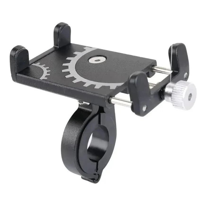 Suporte para Celular Moto e Bicicleta Alumínio Universal Guidão Ajustável para GPS Reforçado