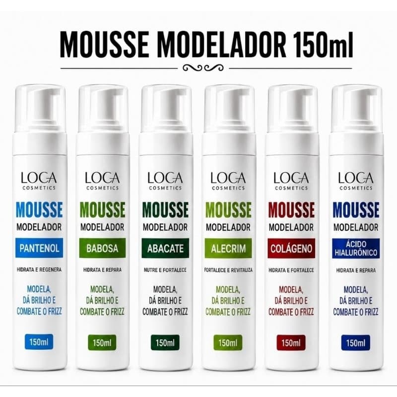 Mousse Modelador Profissional de Cabelos Loca Cosmetics 150ml
