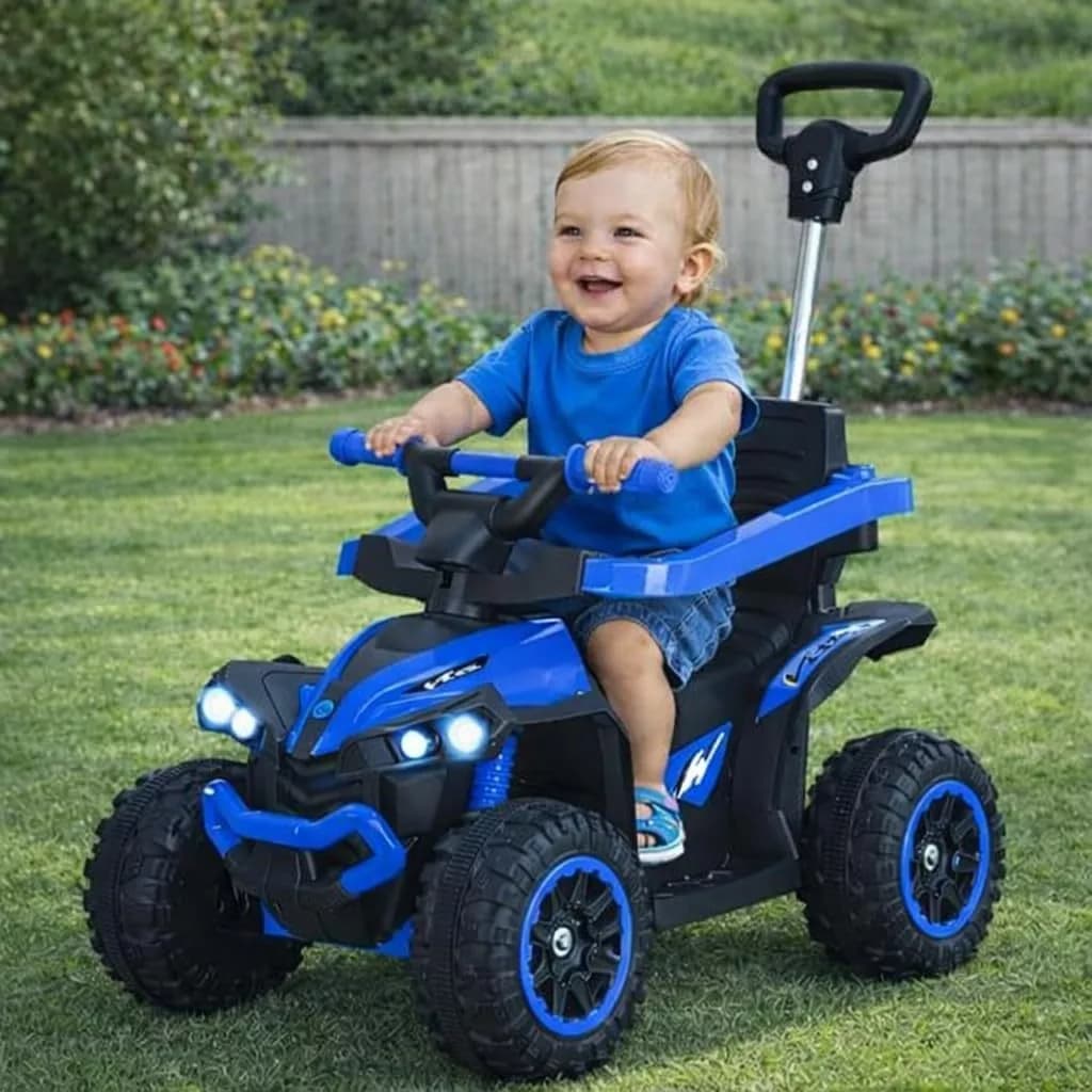 Quadriciclo Moto Elétrico Infantil  Off-road  Flash Wheels Luzes Led Som Buzina Haste Guia