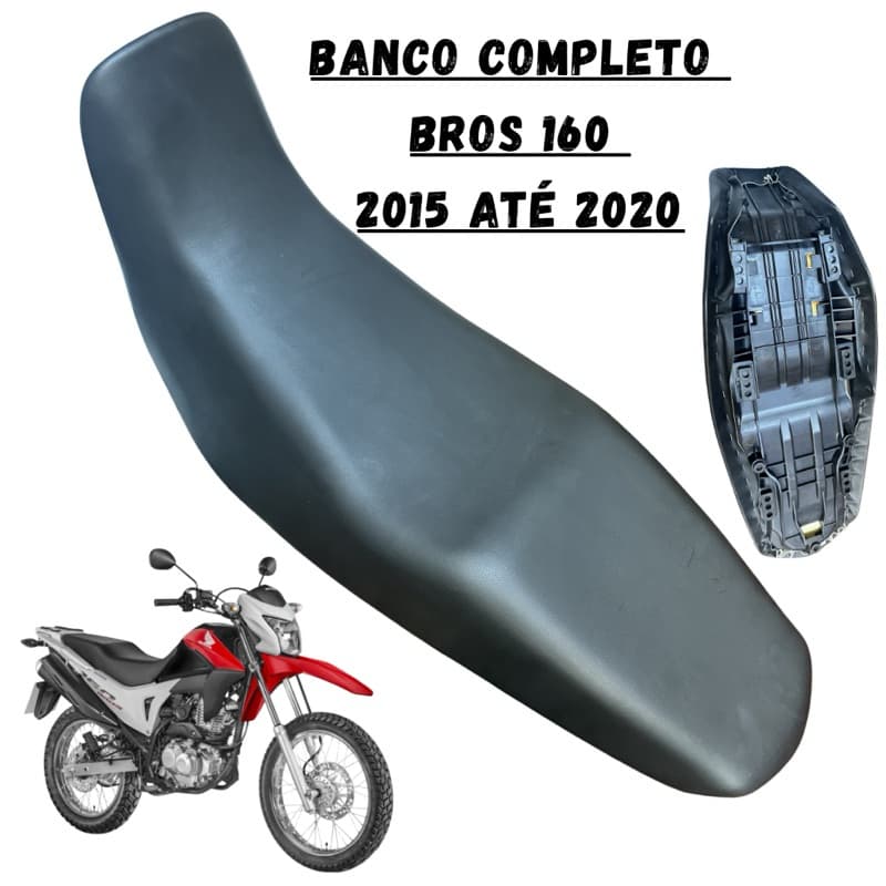 Banco Completo Honda NXR Bros 160 2015 a 2020 – Conforto, Resistência e Encaixe Perfeito