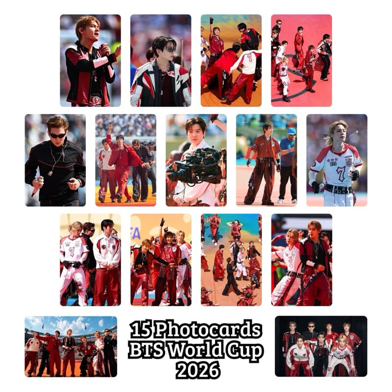 15 Photocards BTS World Cup 2026 Fanmade