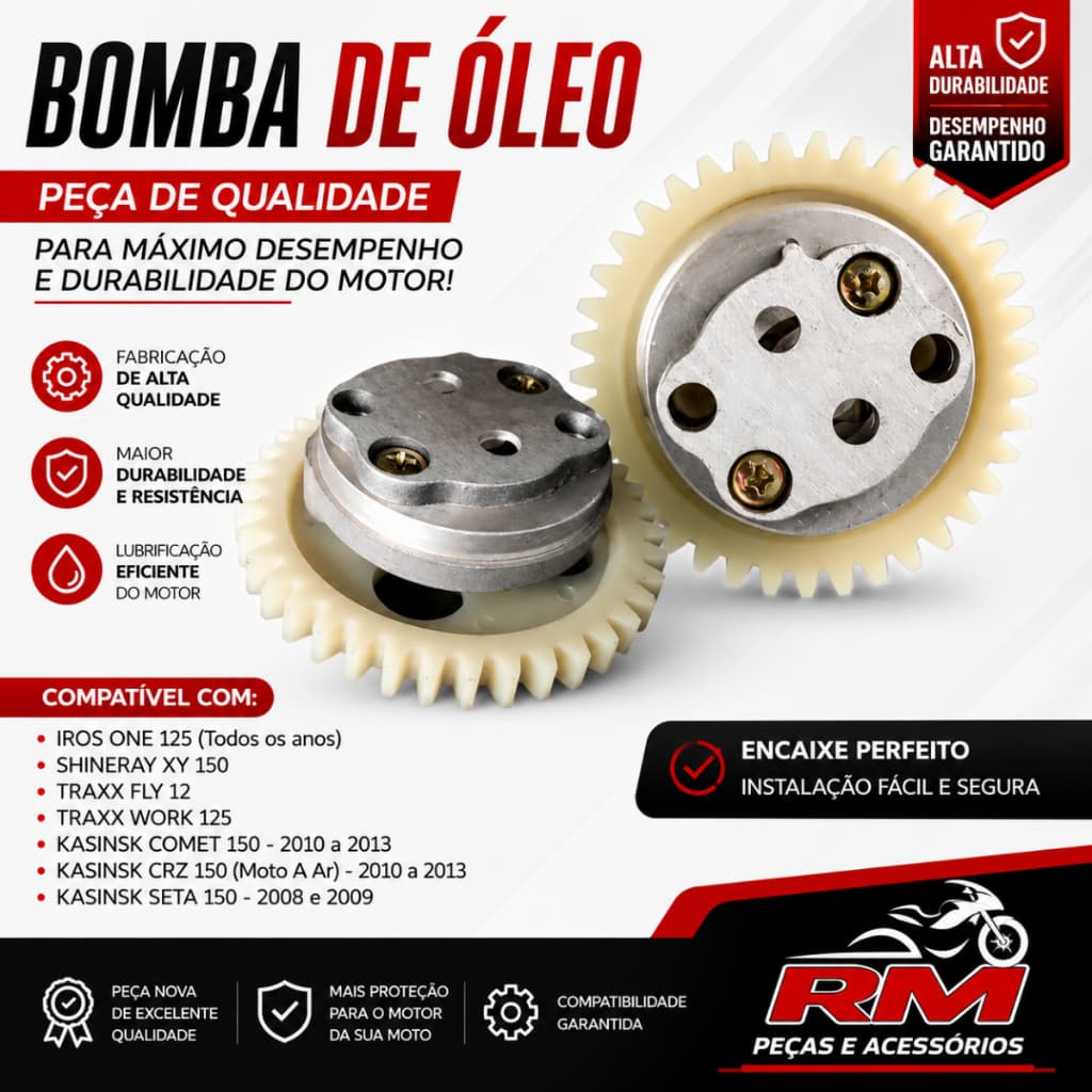 Bomba de Oleo Iros One 125 Shineray XY 150 Traxx 125 Kasinski 150
