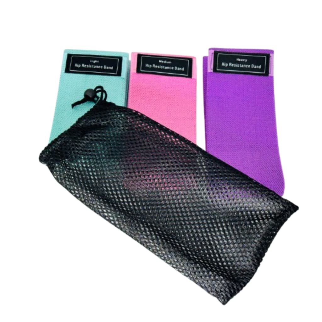 Kit 3 Faixas Elásticas Super Mini Band P/ Treino Exercícios