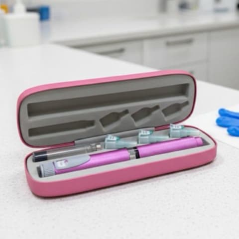 Caneta Aplicadora de Insulina Com Estojo - Reutilizável