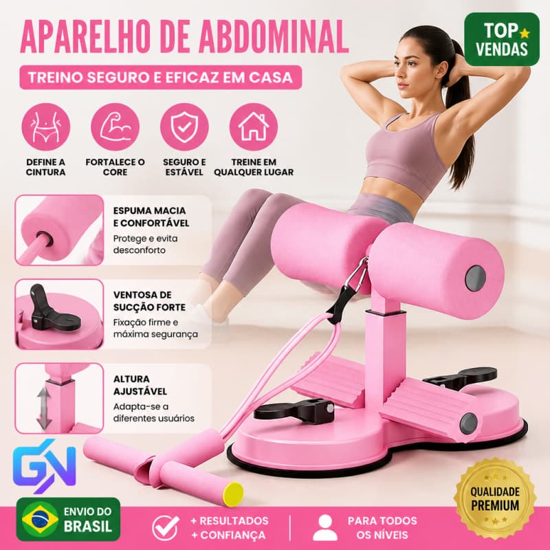 Protege Joelho Abdômen Aparelho Abdominal Ventosa 3 Níveis Casa Academia JFQ
