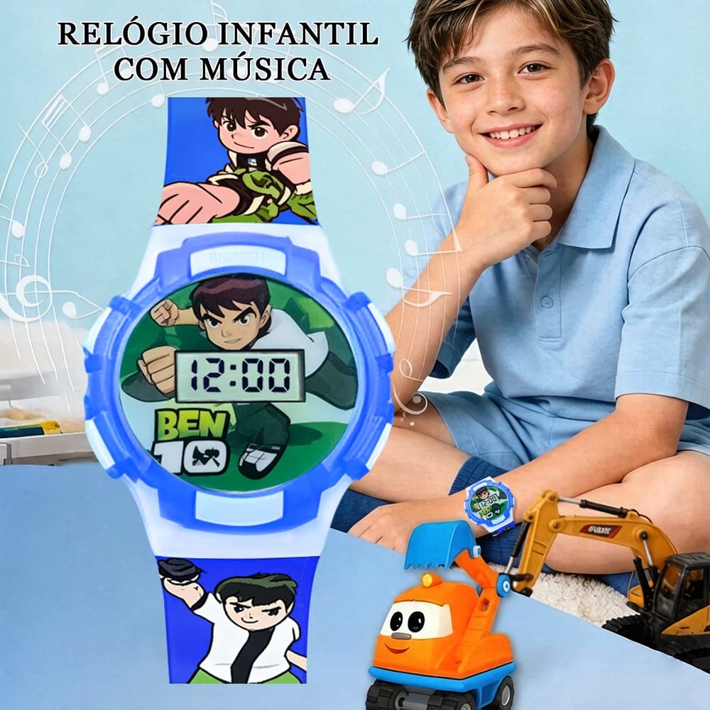 Relógio Digital Infantil Menino De Pulso A Prova D Água Luxo Lindos Criança Cronômetro Led Original