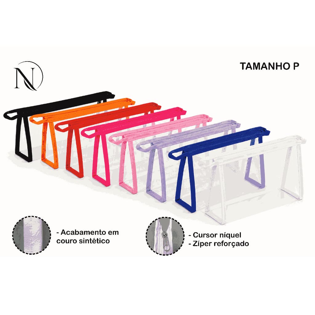 Kit 50 Necessaire P Estojo Transparente Plástico Enfermagem Maquiagem Escola Academia Organizador