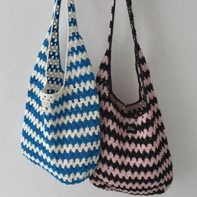Bolsa transversal moda praia de croche