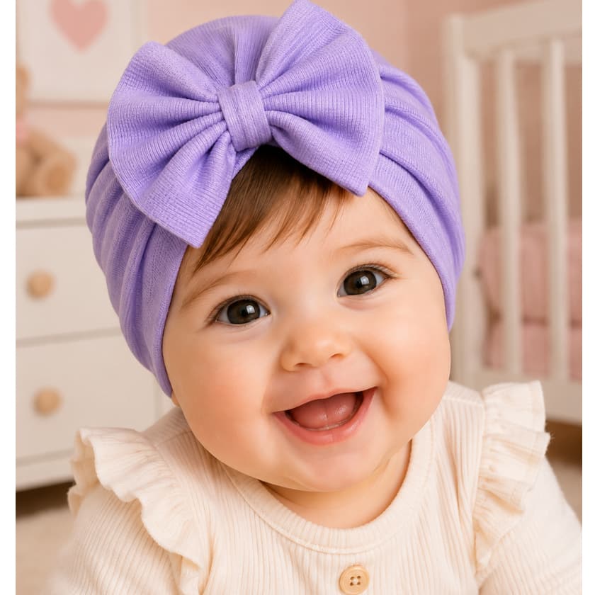 AdoráveL Turbante De  Bebê Tiaras De Bebê Com Laço Grande
