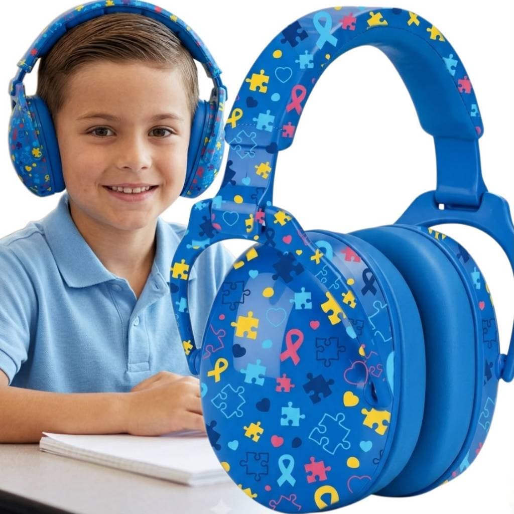 LIGHT BLUE TEA PRO 32db Abafador Autismo Infantil Fone Protetor de Som Ouvido Auricular Ruido Super Confortavel autista