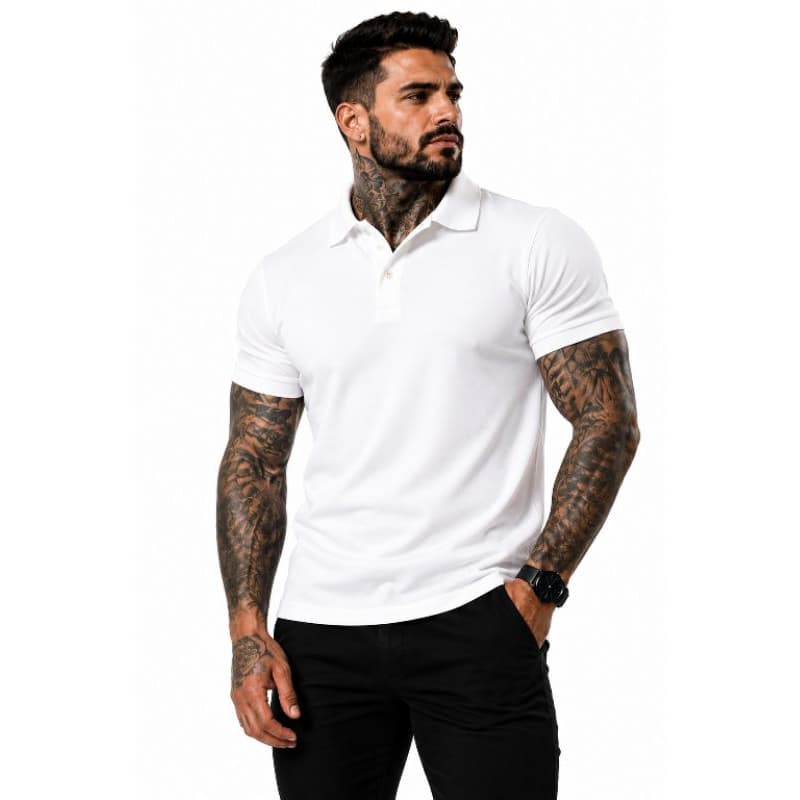 CAMISA GOLA POLO DE QUALIDADE BRANCA