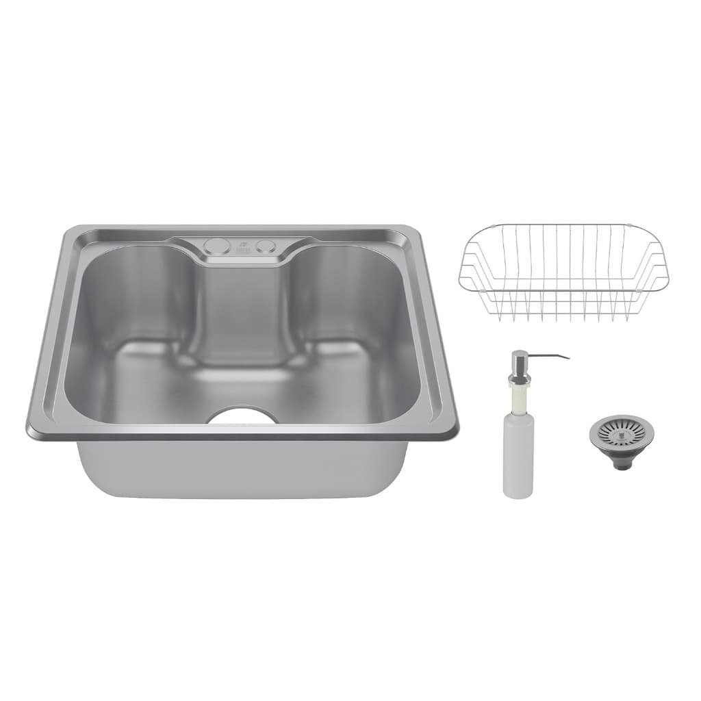 Cuba 50x40 Pia Cozinha Aço Inox 304 Com Acessórios Gourmet Premium Tubrax