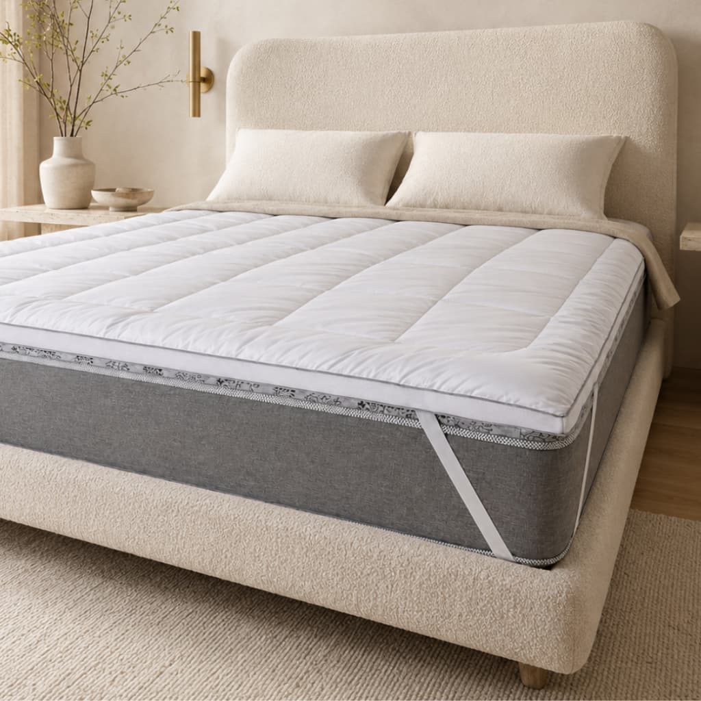Pillow Top Premium Casal Queen Proteção e Conforto Lavável Antiácaro Hipoalergênico Toque de Pluma Padrão Hotel