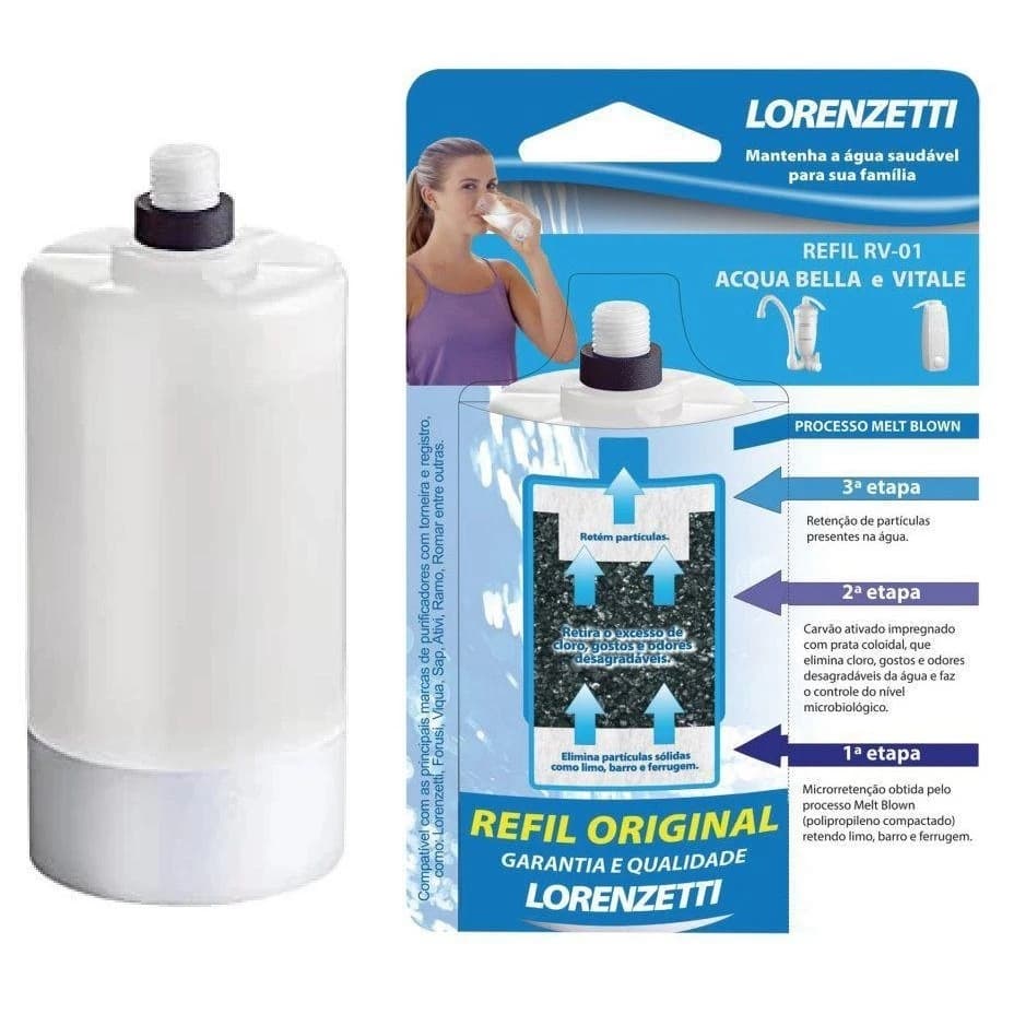 Refil Vela Original Para Filtro Acqua Bella / Filtro Vitale Lorenzetti RV-01