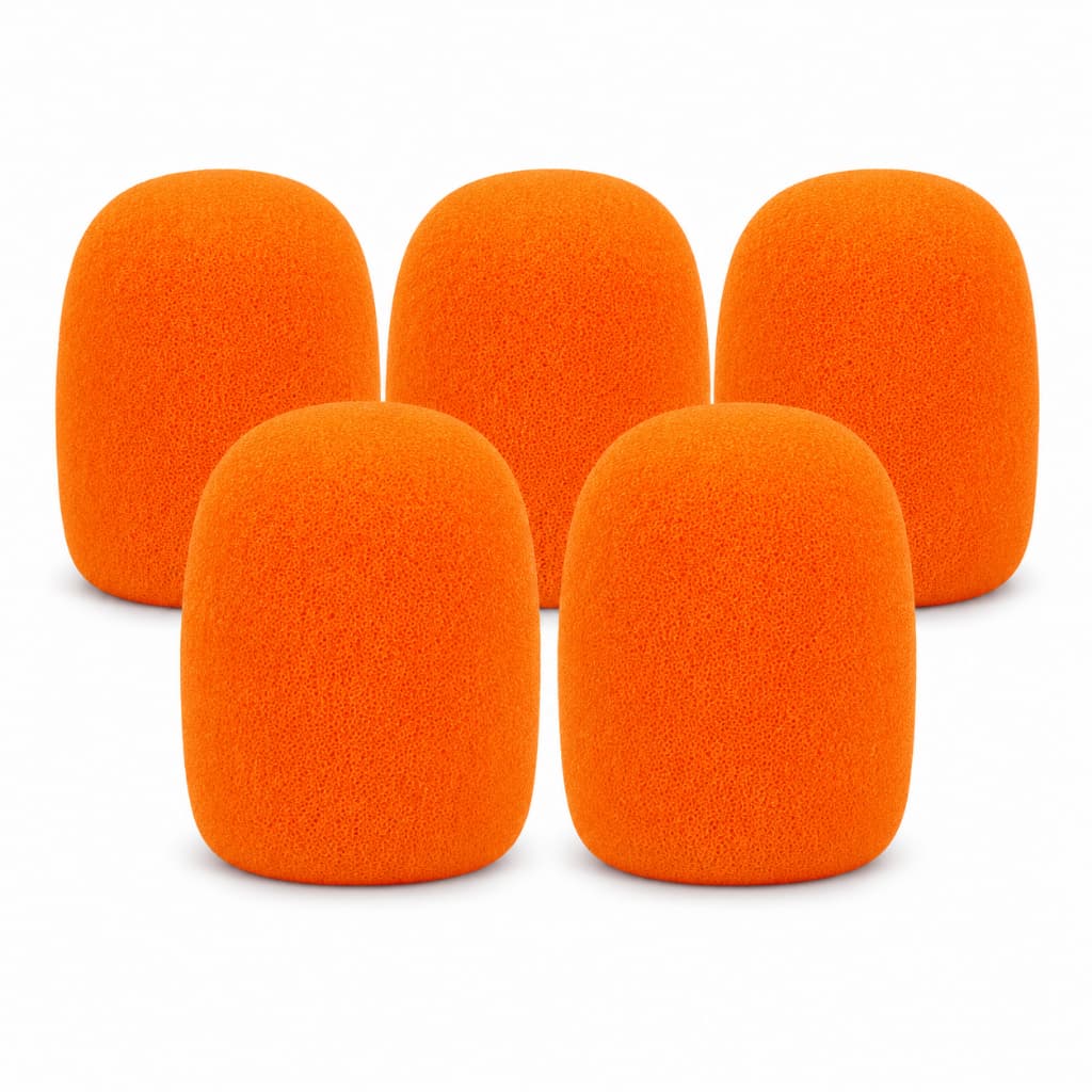 Capa Espuma Microfone SM58 laranja Protetor Anti Ruído Espuma Para Microfone Com e Sem Fio Profissional