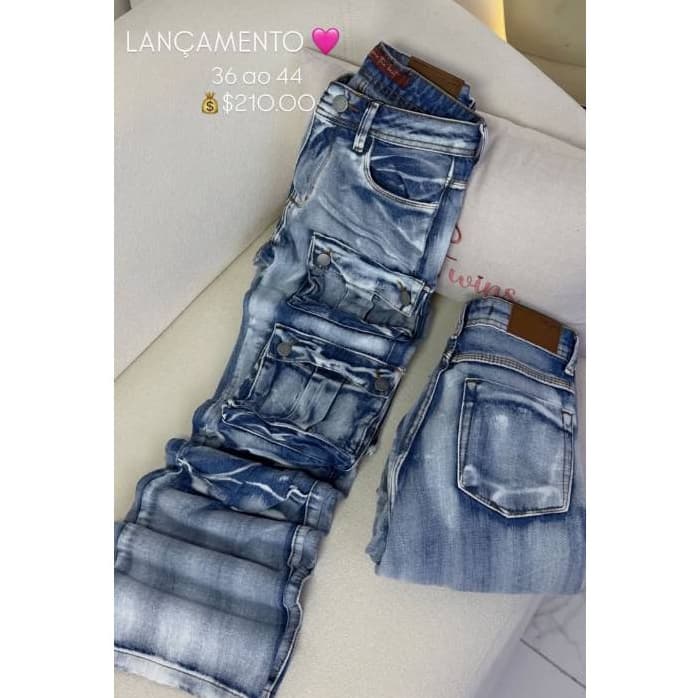 Calça cargo com bolso, calça cargo pop